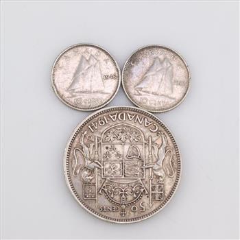 3 Canadian Silver Coins