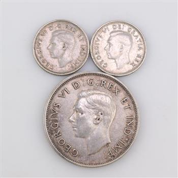 3 Canadian Silver Coins