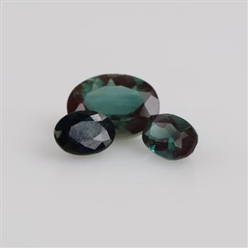 3 Faceted Loose Green Tourmaline