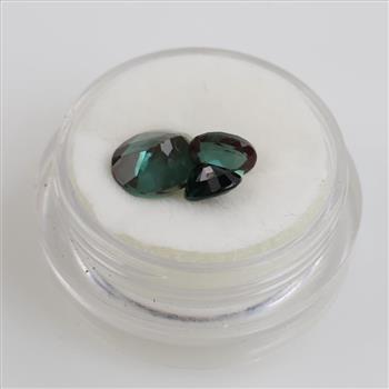 3 Faceted Loose Green Tourmaline