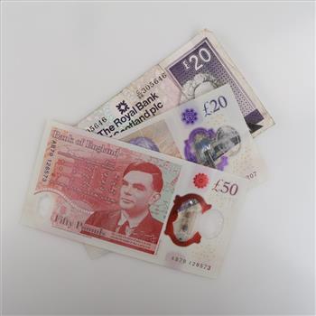 3 Foreign Currency, Includes Bank Of England And Scotland Pounds