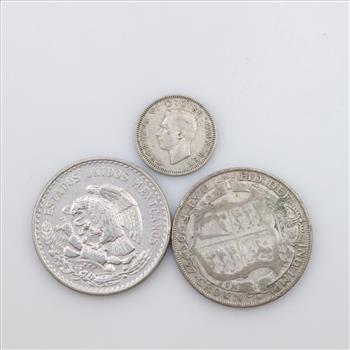 3 Foreign Silver Coins