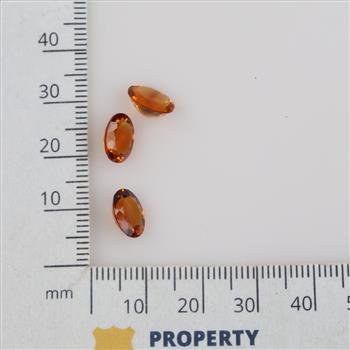 3 Loose Orange Faceted Loose Jewelry Craft Stones