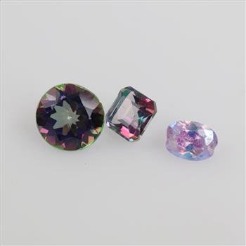 3 Mystic Topaz Faceted Loose Stones