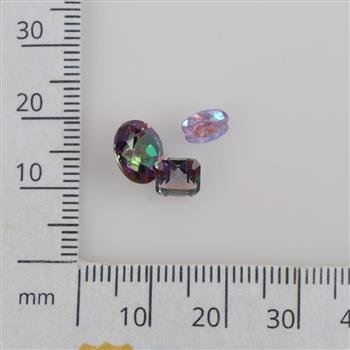 3 Mystic Topaz Faceted Loose Stones