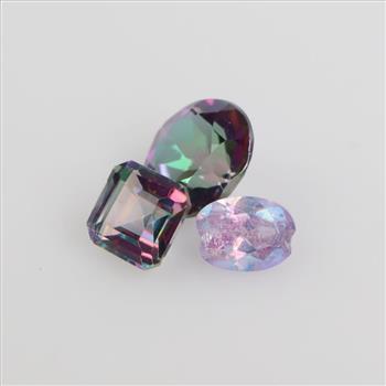 3 Mystic Topaz Faceted Loose Stones