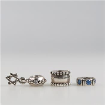 3 Pandora Sterling Silver Charms