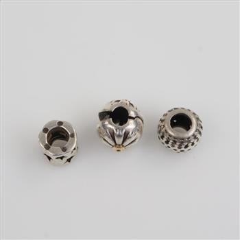 3 Pandora Sterling Silver Charms