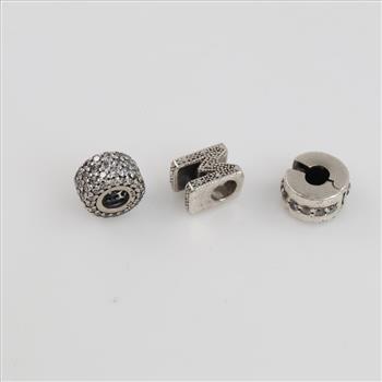 3 Pandora Sterling Silver Charms