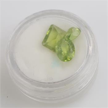 3 Peridots Faceted Loose Stones