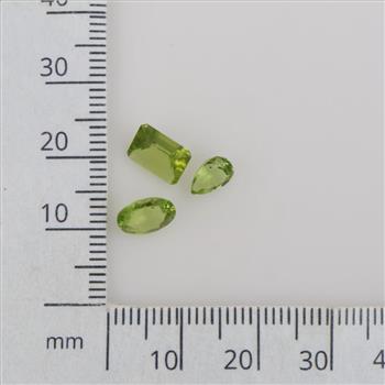 3 Peridots Faceted Loose Stones