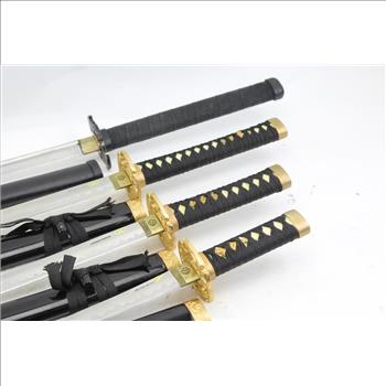 3 Piece Daisho Set And Samurai Sword: 4 Items