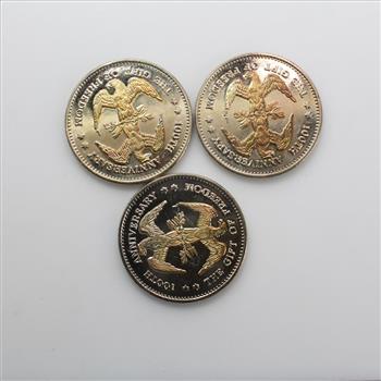 3 Statue Of Liberty 100th Anniversary Gift Of Freedom Coins