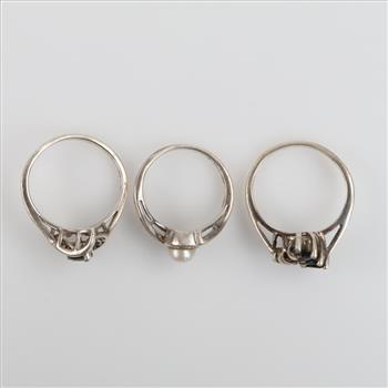 3 Sterling Silver Rings