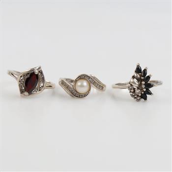 3 Sterling Silver Rings