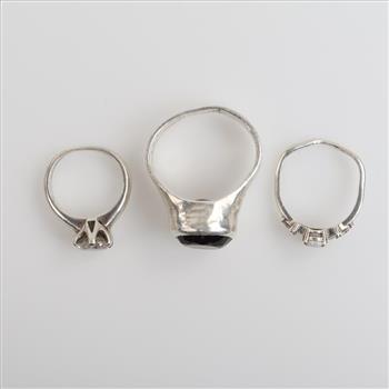 3 Sterling Silver Rings