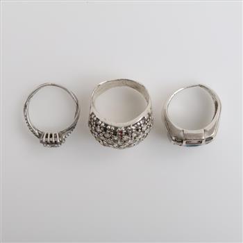3 Sterling Silver Rings