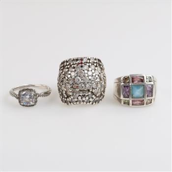 3 Sterling Silver Rings