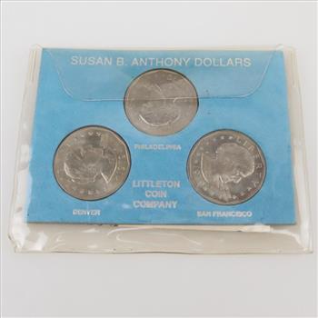 3 Susan B. Anthony Dollar Set