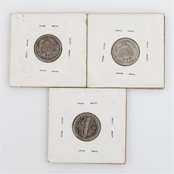 3 US Barber & Mercury Silver Dimes