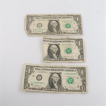 3 US Federal Reserve Notes
