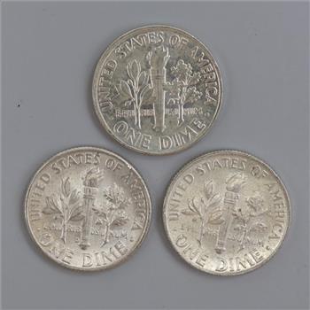 3 US Silver Dimes