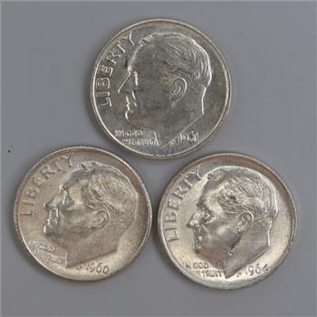 3 US Silver Dimes