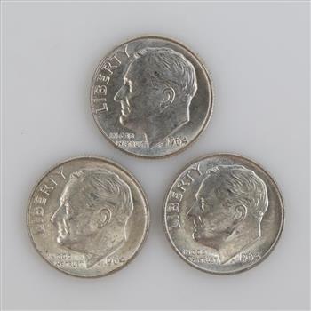 3 US Silver Dimes