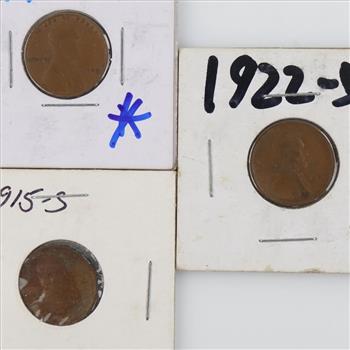 3 US Wheat Pennies