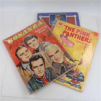 3 Vintage Coloring Books, Including Bonanza