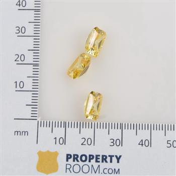 3 Yellow Faceted Loose Jewelry Craft Stones