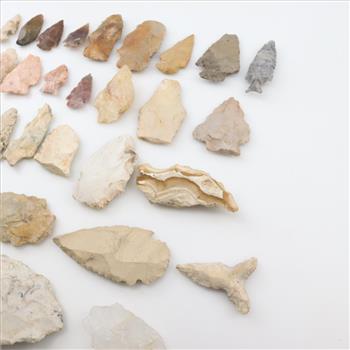 30+ Stone Projectile Points unidentified