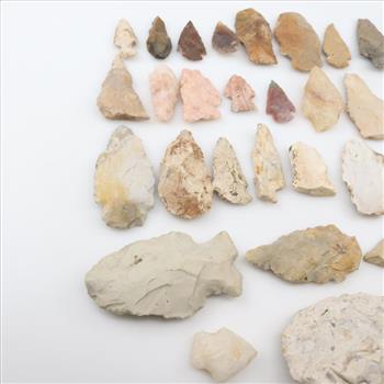30+ Stone Projectile Points unidentified
