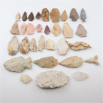30+ Stone Projectile Points unidentified