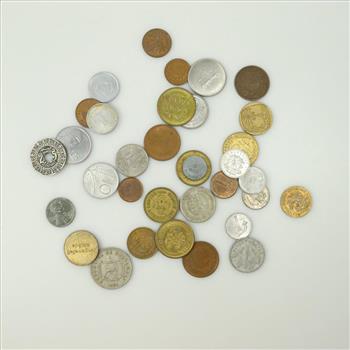 30+ US And Foreign Coins And Tokens