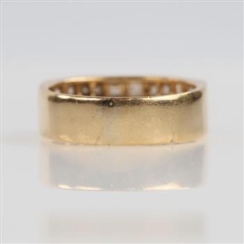 3.0cts TW Diamond 18kt Gold 2-Row Wedding Band-Evaluated By Our Certified Gemologist-AGS/GIA