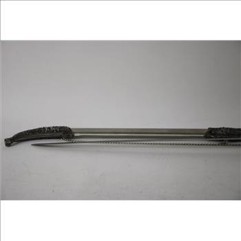 31' Stainless Steel Silver Pirate Sword With Mermaid Handle