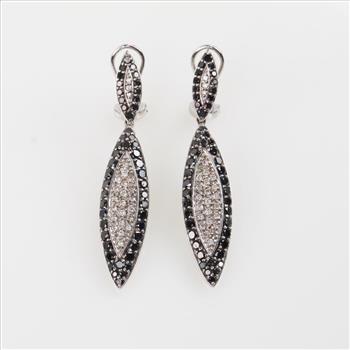 3.14cts TW Diamond 14kt White Gold Earrings -Evaluated By Our Certified Gemologist-AGS/GIA