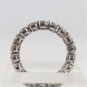 3.24cts TW Diamond Platinum Eternity Wedding Band-Evaluated By Our Certified Gemologist-AGS/GIA