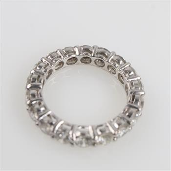3.24cts TW Diamond Platinum Eternity Wedding Band-Evaluated By Our Certified Gemologist-AGS/GIA