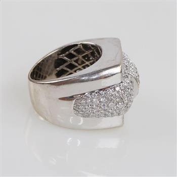 3.37cts TW Diamond Signet Ring - Evaluated By Our Certified Gemologist-AGS/GIA