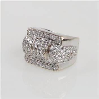 3.37cts TW Diamond Signet Ring - Evaluated By Our Certified Gemologist-AGS/GIA