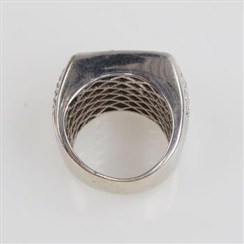 3.37cts TW Diamond Signet Ring - Evaluated By Our Certified Gemologist-AGS/GIA