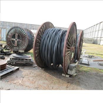 33kV Lead Triplex Electric Cable Reel, Sold For Scrap (Staten Island, NY)