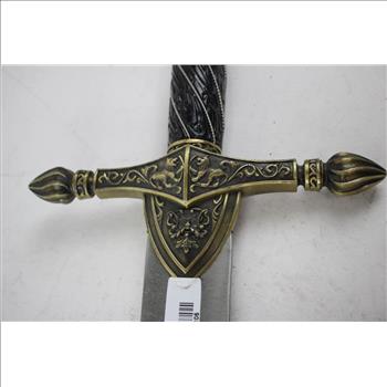 34' Sword With Gold Lion Medieval Grip Handle