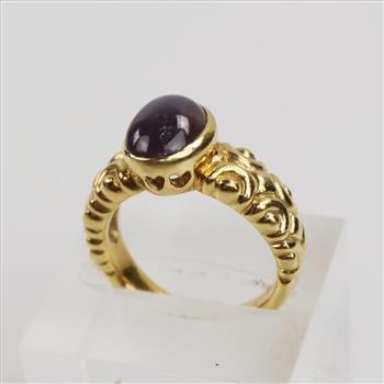 3.46cts TW Natural Star Sapphire 14kt Gold Ring -Evaluated By Our Certified Gemologist-AGS/GIA