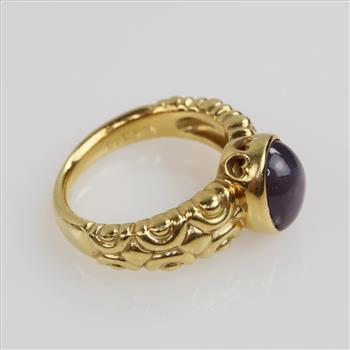 3.46cts TW Natural Star Sapphire 14kt Gold Ring -Evaluated By Our Certified Gemologist-AGS/GIA