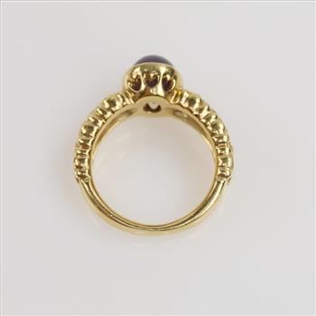 3.46cts TW Natural Star Sapphire 14kt Gold Ring -Evaluated By Our Certified Gemologist-AGS/GIA