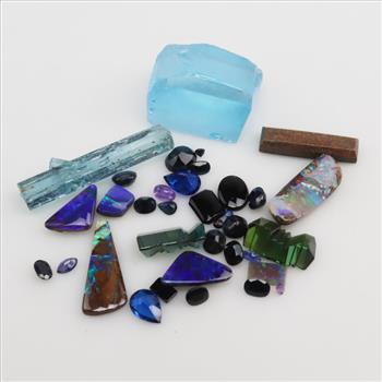 35 Faceted And Cabochon Loose Jewelry Craft Stones