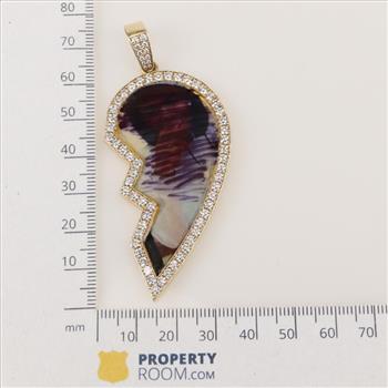 3.51cts TW Diamond 14kt Gold Picture Frame Pendant-Evaluated By Our Certified Gemologist-AGS/GIA